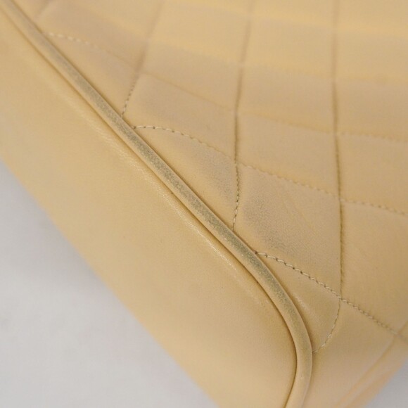Chanel Matelasse Chain Shoulder Bag, Lambskin, Beige, Women's - Picture 6 of 15
